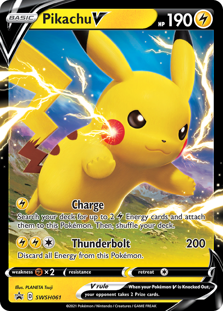 Pikachu V (SWSH061) [Sword & Shield: Black Star Promos] | Jomio and Rueliete's Cards and Comics