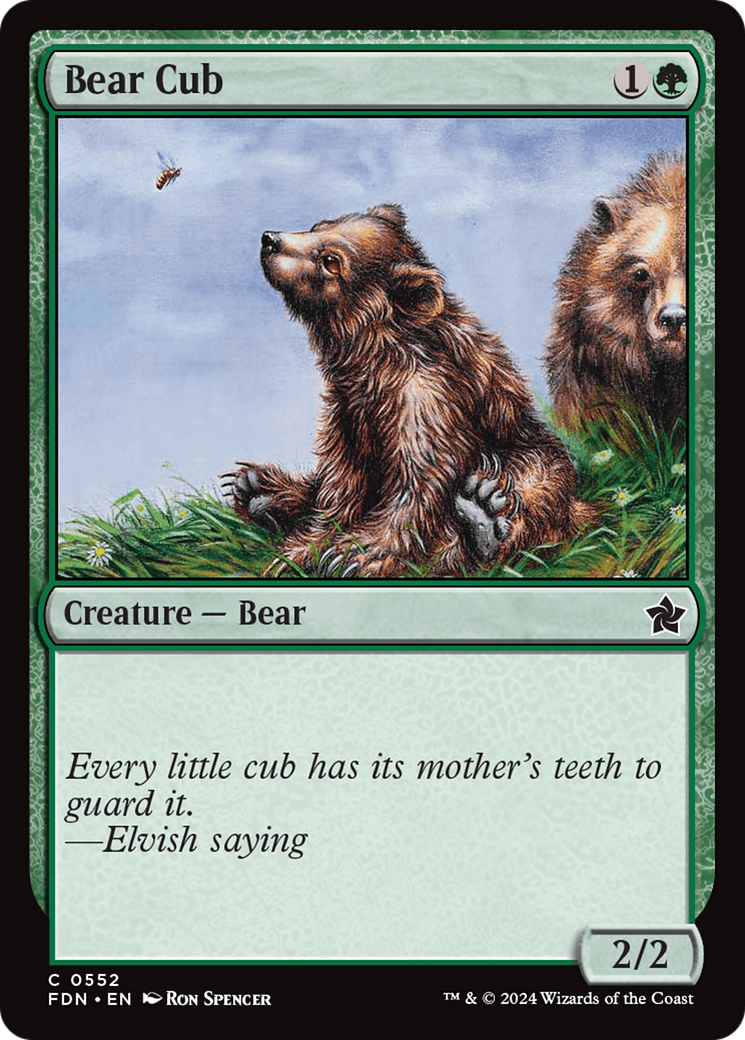 Bear Cub [Foundations] | Jomio and Rueliete's Cards and Comics