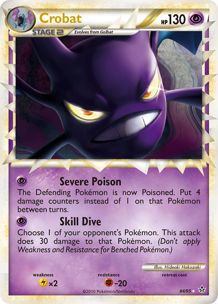 Crobat (84/95) [HeartGold & SoulSilver: Unleashed] | Jomio and Rueliete's Cards and Comics