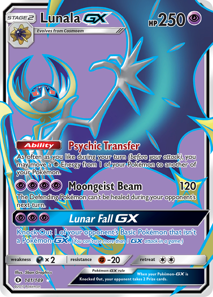 Lunala GX (141/149) [Sun & Moon: Base Set] | Jomio and Rueliete's Cards and Comics