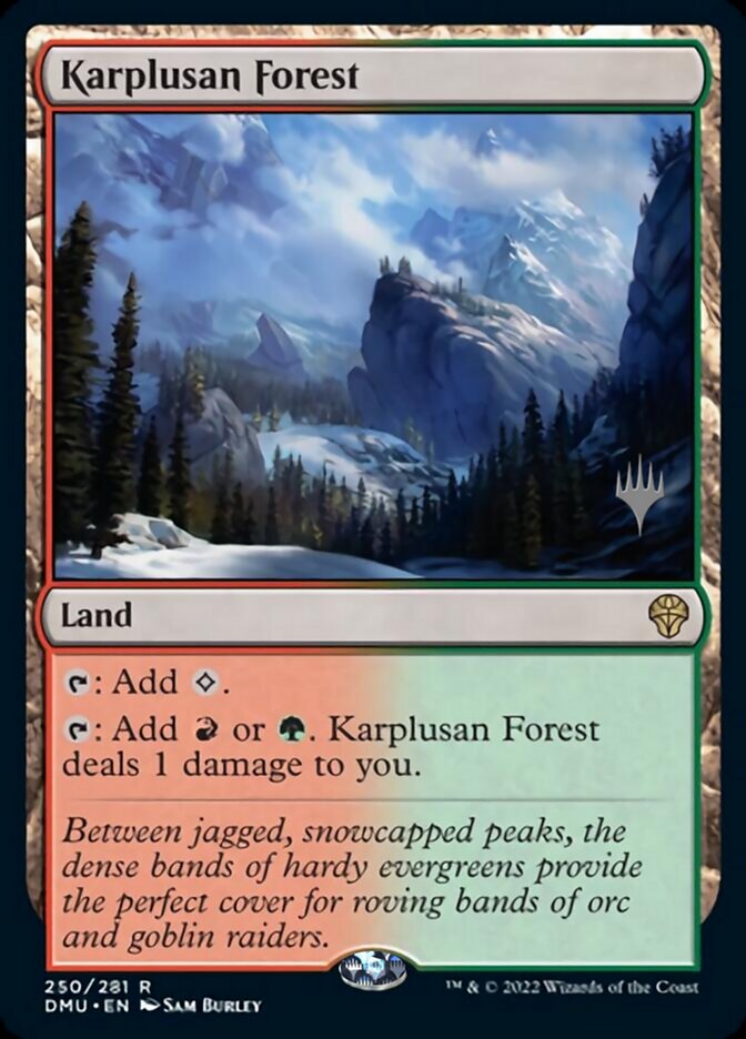Karplusan Forest (Promo Pack) [Dominaria United Promos] | Jomio and Rueliete's Cards and Comics