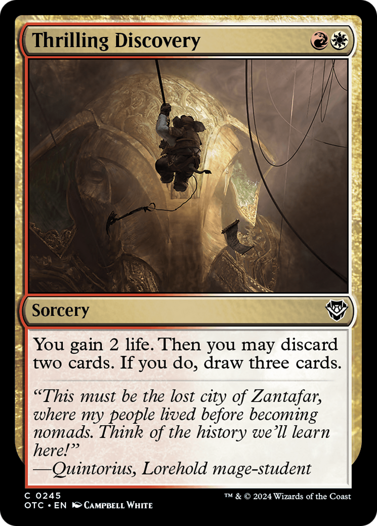 Thrilling Discovery [Outlaws of Thunder Junction Commander] | Jomio and Rueliete's Cards and Comics