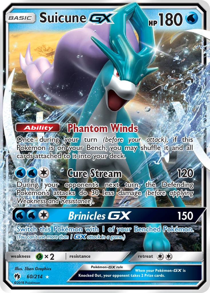Suicune GX (60/214) [Sun & Moon: Lost Thunder] | Jomio and Rueliete's Cards and Comics