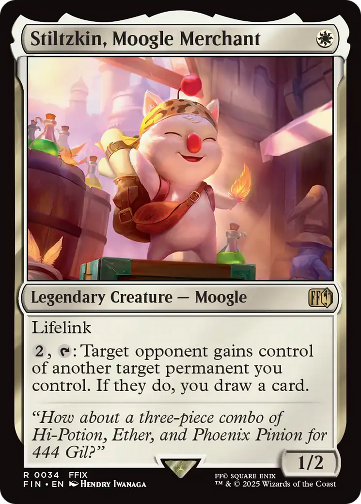 Stiltzkin, Moogle Merchant [FINAL FANTASY] | Jomio and Rueliete's Cards and Comics
