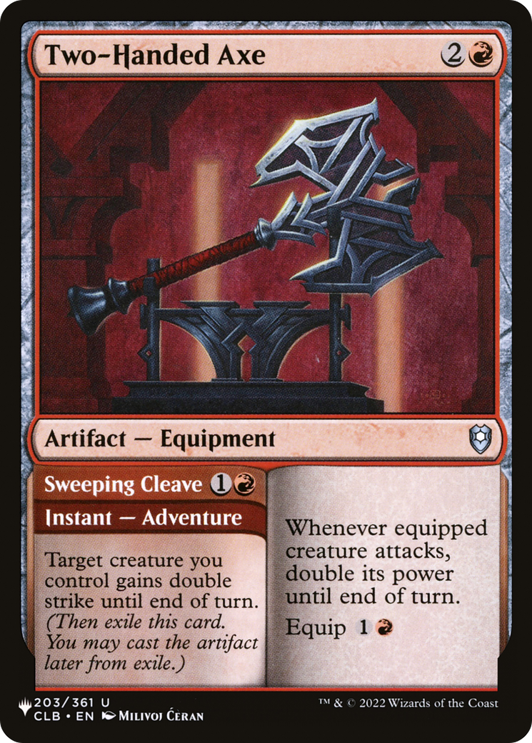 Two-Handed Axe [The List] | Jomio and Rueliete's Cards and Comics