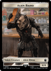 Alien Rhino // Alien Salamander Double-Sided Token (Surge Foil) [Doctor Who Tokens] | Jomio and Rueliete's Cards and Comics
