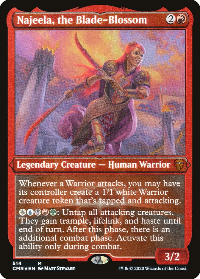 Najeela, the Blade-Blossom (Etched) [Commander Legends] | Jomio and Rueliete's Cards and Comics