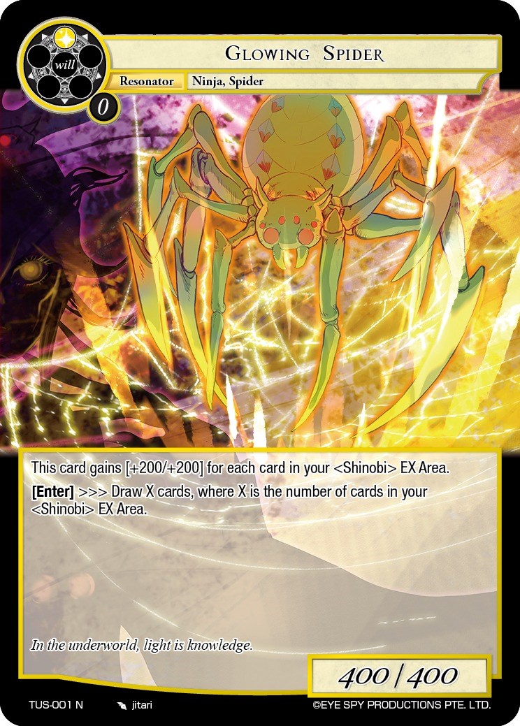 Glowing Spider (TUS-001 N) [The Underworld of Secrets] | Jomio and Rueliete's Cards and Comics