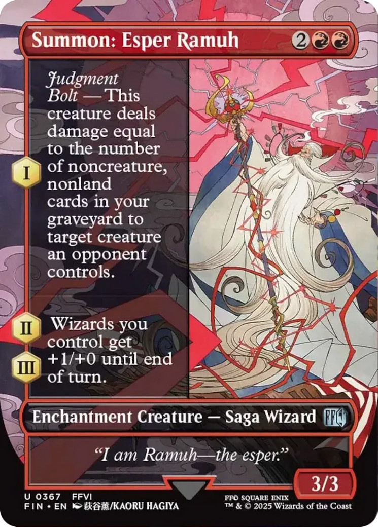 Summon: Esper Ramuh (Borderless) [FINAL FANTASY] | Jomio and Rueliete's Cards and Comics