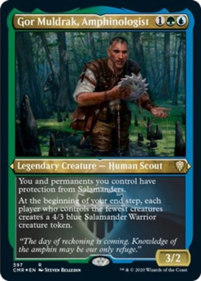 Gor Muldrak, Amphinologist (Etched) [Commander Legends] | Jomio and Rueliete's Cards and Comics
