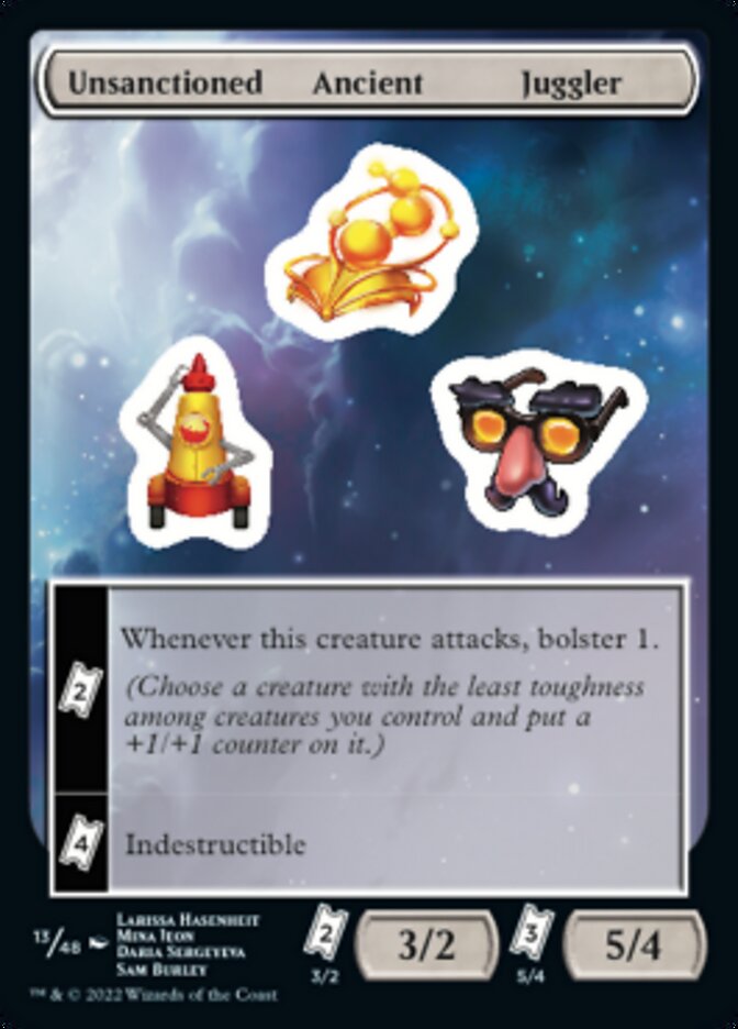 Unsanctioned Ancient Juggler [Unfinity Stickers] | Jomio and Rueliete's Cards and Comics