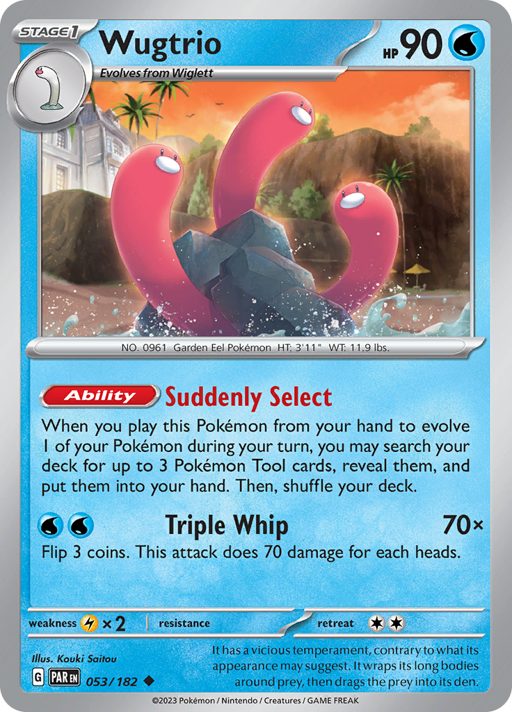 Wugtrio (053/182) [Scarlet & Violet: Paradox Rift] | Jomio and Rueliete's Cards and Comics