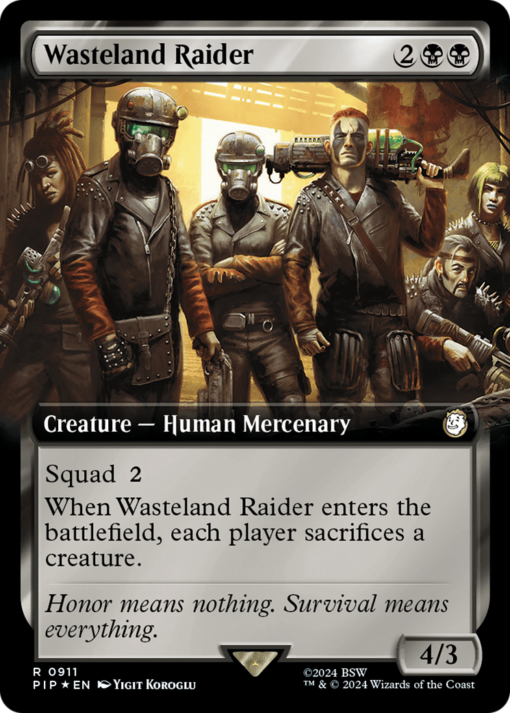 Wasteland Raider (Extended Art) (Surge Foil) [Fallout] | Jomio and Rueliete's Cards and Comics