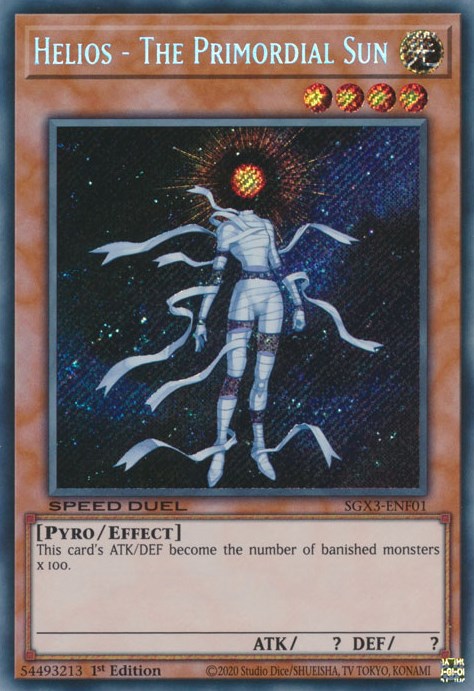 Helios - The Primordial Sun [SGX3-ENF01] Secret Rare | Jomio and Rueliete's Cards and Comics