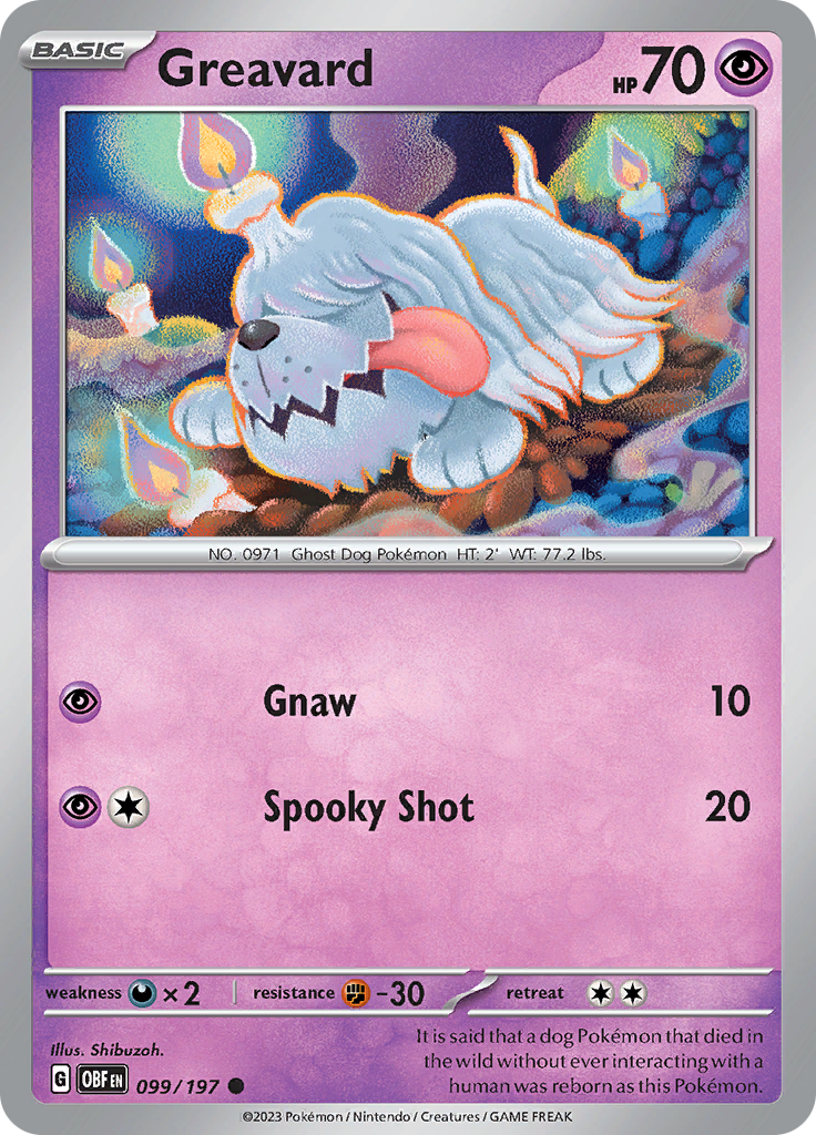 Greavard (099/197) [Scarlet & Violet: Obsidian Flames] | Jomio and Rueliete's Cards and Comics