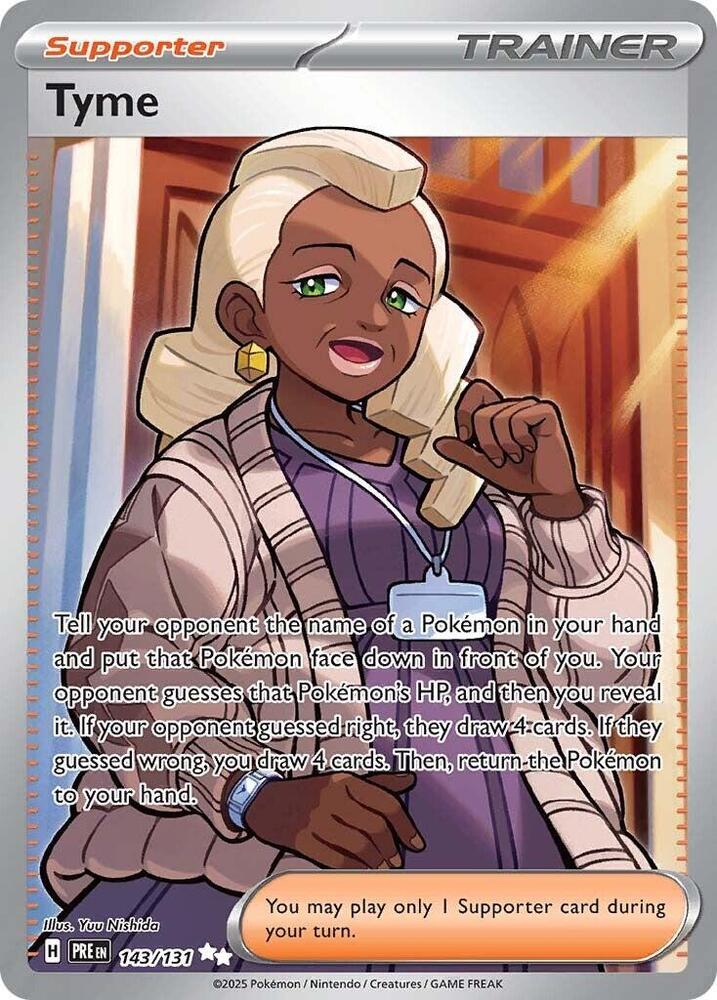 Tyme (143/131) [Scarlet & Violet: Prismatic Evolutions] | Jomio and Rueliete's Cards and Comics