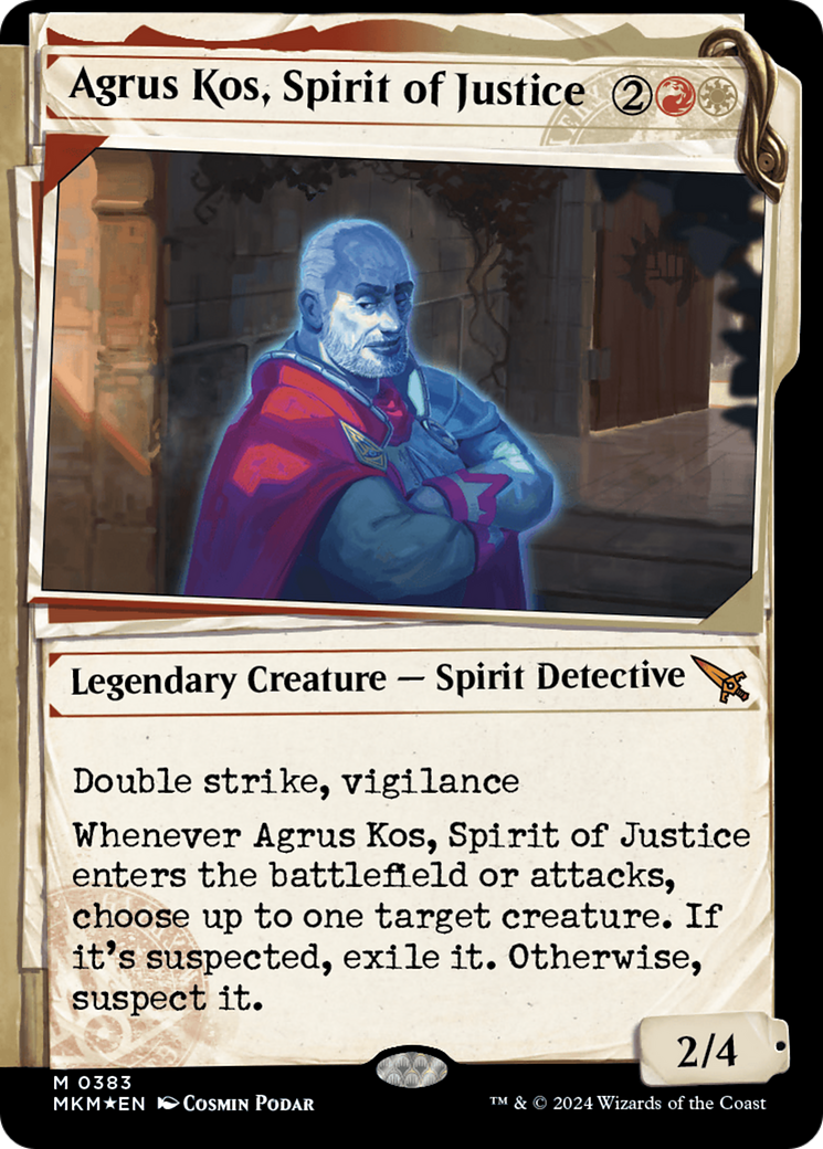 Agrus Kos, Spirit of Justice (Showcase) (Invisible Ink) [Murders at Karlov Manor] | Jomio and Rueliete's Cards and Comics