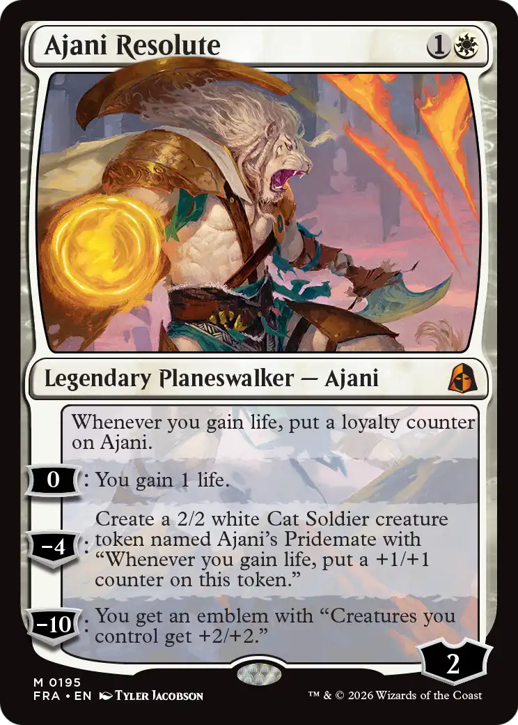 Ajani Resolute [Reality Fracture] | Jomio and Rueliete's Cards and Comics
