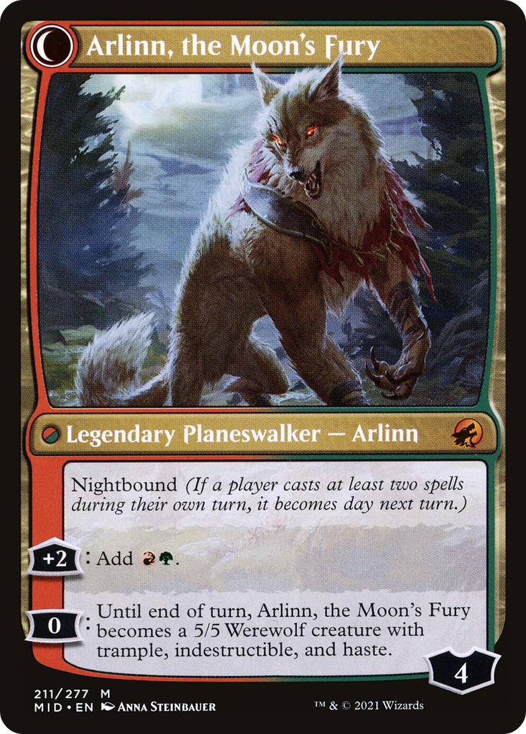 Arlinn, the Pack's Hope // Arlinn, the Moon's Fury [Secret Lair: From Cute to Brute] | Jomio and Rueliete's Cards and Comics