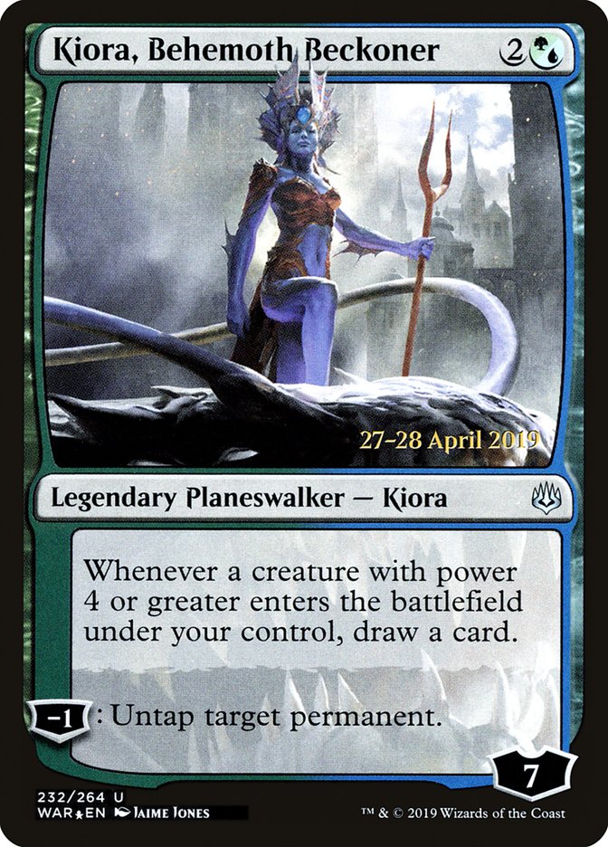 Kiora, Behemoth Beckoner [War of the Spark Prerelease Promos] | Jomio and Rueliete's Cards and Comics