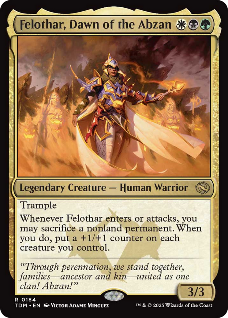 Felothar, Dawn of the Abzan [Tarkir: Dragonstorm] | Jomio and Rueliete's Cards and Comics
