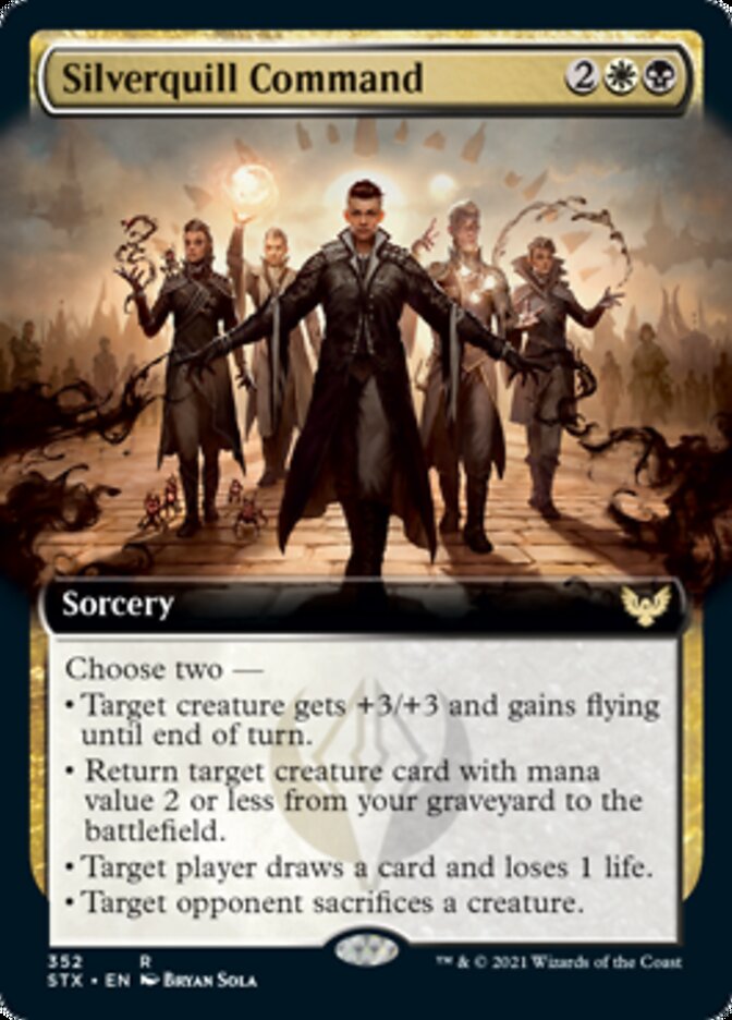 Silverquill Command (Extended Art) [Strixhaven: School of Mages] | Jomio and Rueliete's Cards and Comics
