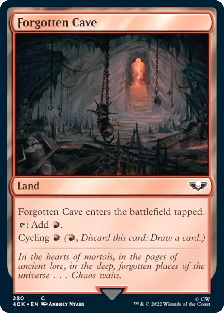 Forgotten Cave (Surge Foil) [Warhammer 40,000] | Jomio and Rueliete's Cards and Comics
