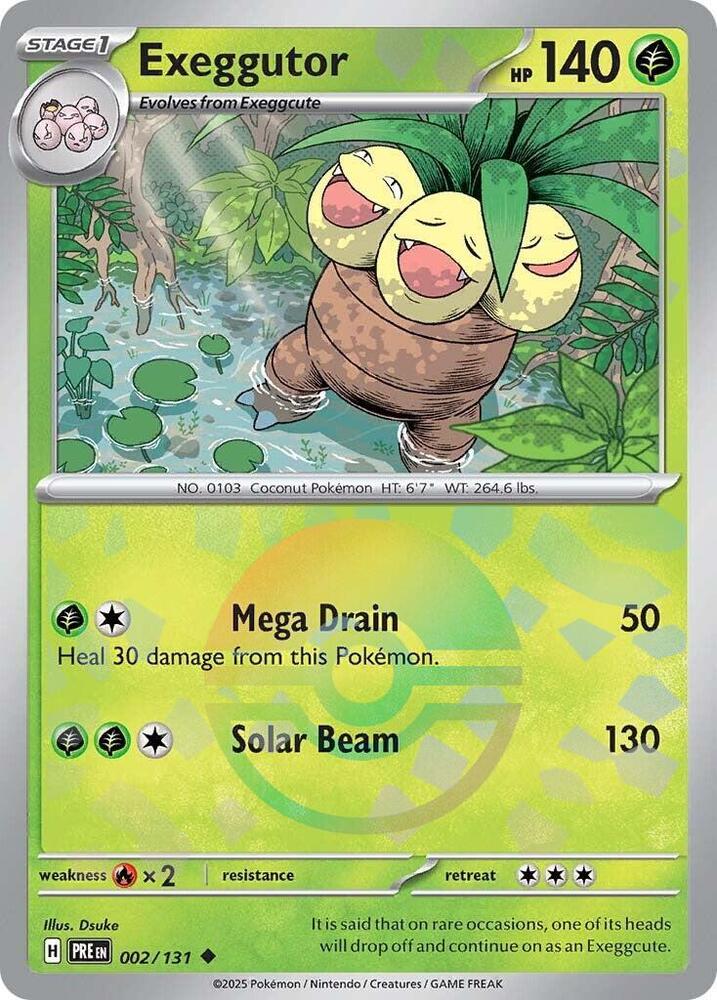 Exeggutor (002/131) (Poke Ball Pattern) [Scarlet & Violet: Prismatic Evolutions] | Jomio and Rueliete's Cards and Comics