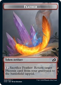 Feather // Human Soldier (005) Double-Sided Token [Ikoria: Lair of Behemoths Tokens] | Jomio and Rueliete's Cards and Comics