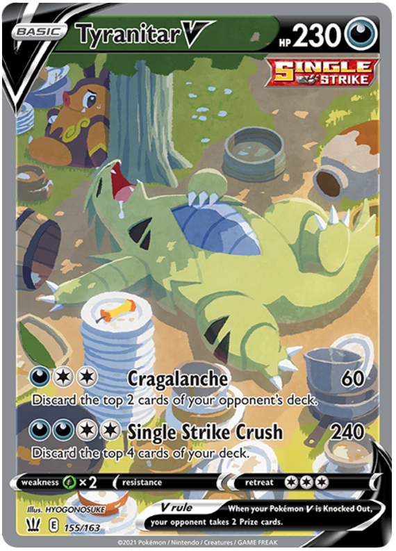 Tyranitar V (155/163) [Sword & Shield: Battle Styles] | Jomio and Rueliete's Cards and Comics