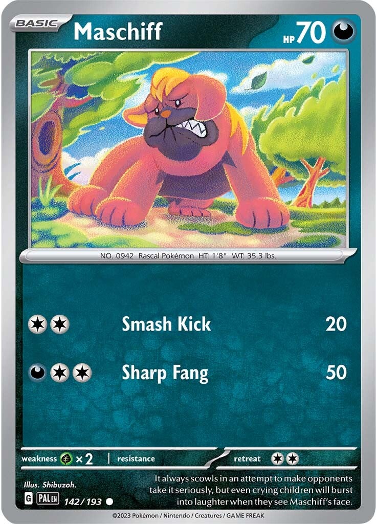 Maschiff (142/193) [Scarlet & Violet: Paldea Evolved] | Jomio and Rueliete's Cards and Comics