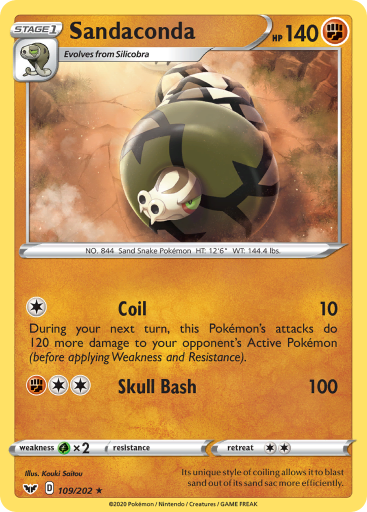 Sandaconda (109/202) [Sword & Shield: Base Set] | Jomio and Rueliete's Cards and Comics