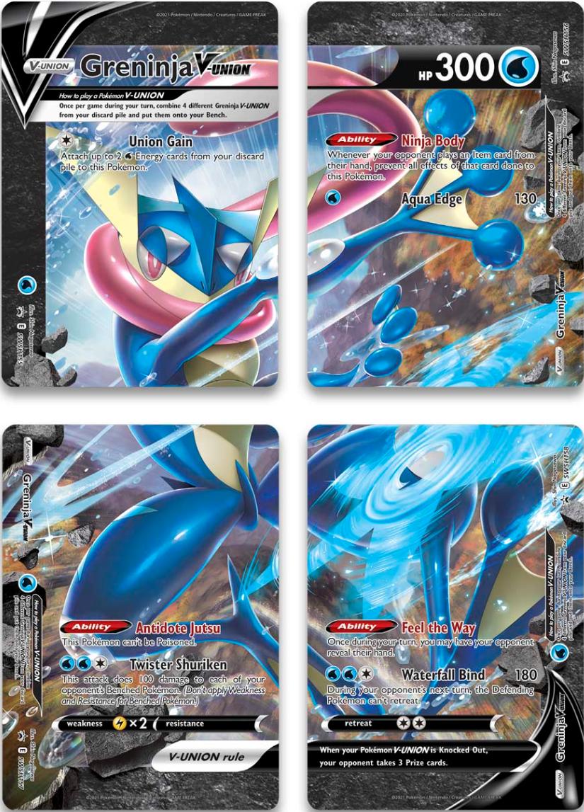 Greninja V-Union (Set of 4) [Sword & Shield: Black Star Promos] | Jomio and Rueliete's Cards and Comics