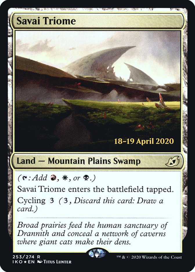 Savai Triome [Ikoria: Lair of Behemoths Prerelease Promos] | Jomio and Rueliete's Cards and Comics