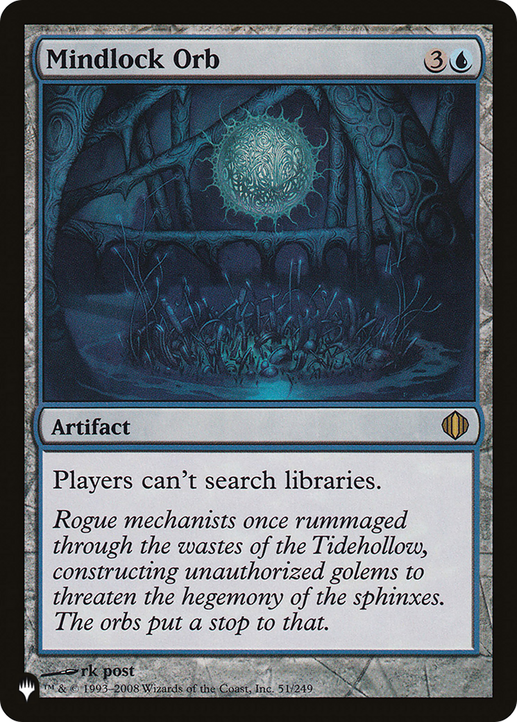 Mindlock Orb [The List] | Jomio and Rueliete's Cards and Comics