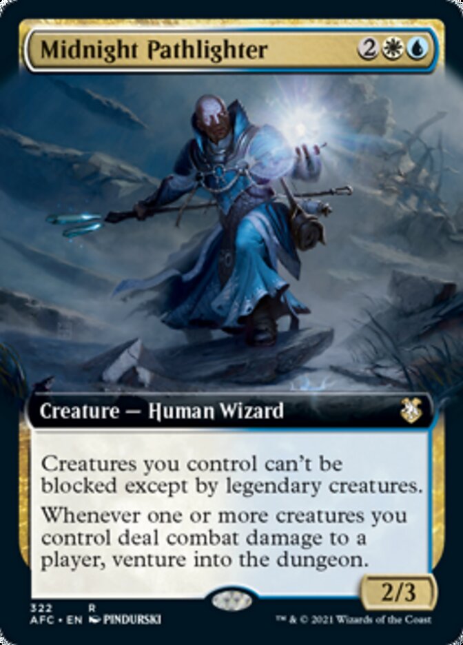 Midnight Pathlighter (Extended Art) [Dungeons & Dragons: Adventures in the Forgotten Realms Commander] | Jomio and Rueliete's Cards and Comics