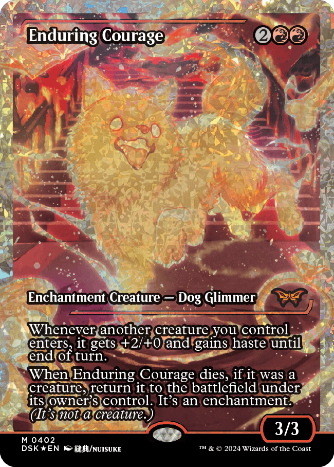 Enduring Courage (Japan Showcase Fracture Foil) [Duskmourn: House of Horror] | Jomio and Rueliete's Cards and Comics