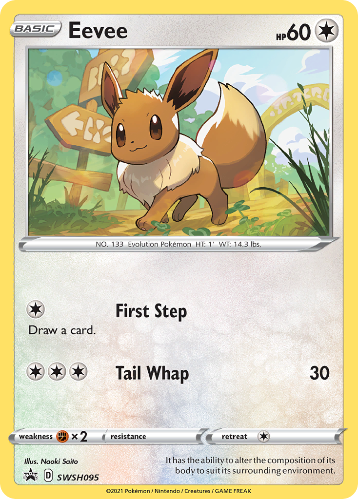 Eevee (SWSH095) [Sword & Shield: Black Star Promos] | Jomio and Rueliete's Cards and Comics