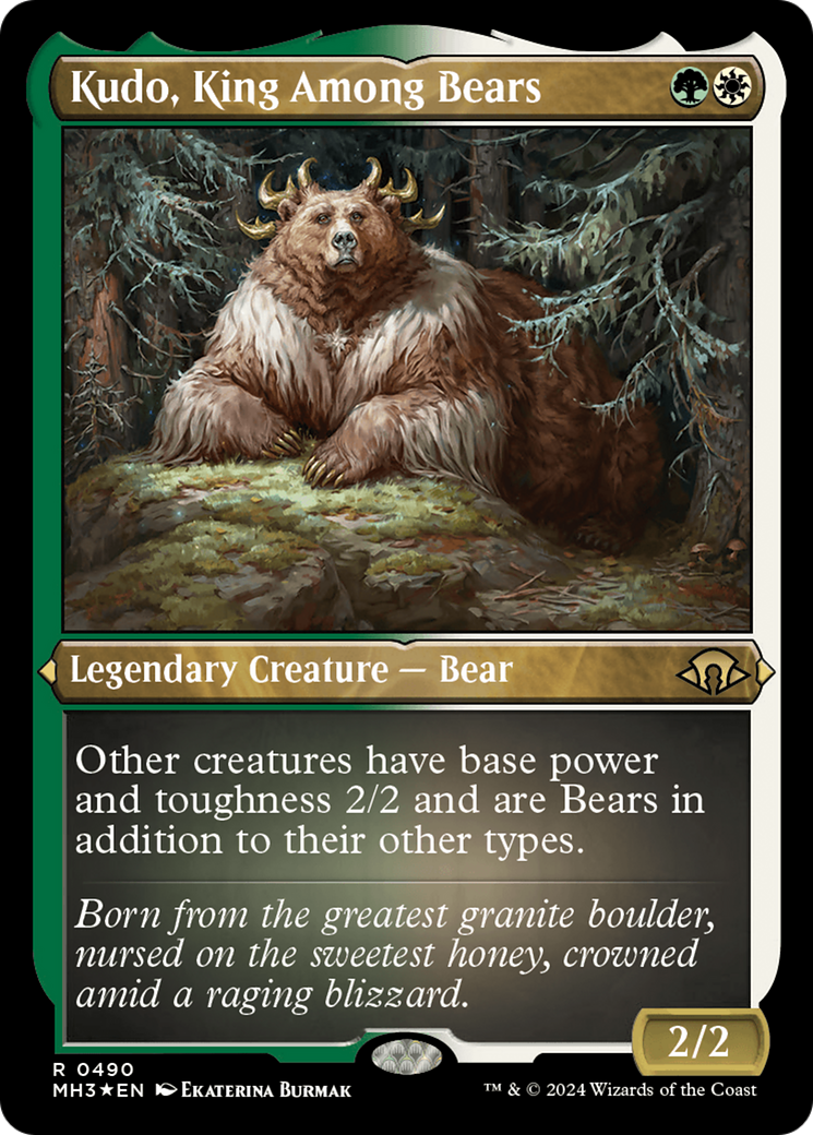 Kudo, King Among Bears (Foil Etched) [Modern Horizons 3] | Jomio and Rueliete's Cards and Comics