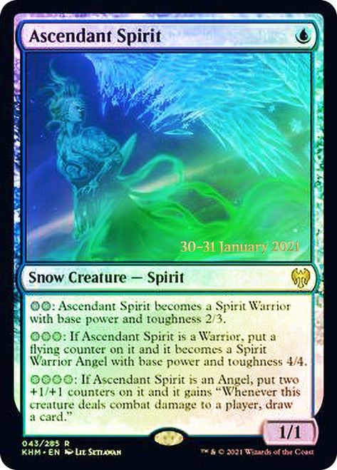 Ascendant Spirit [Kaldheim Prerelease Promos] | Jomio and Rueliete's Cards and Comics