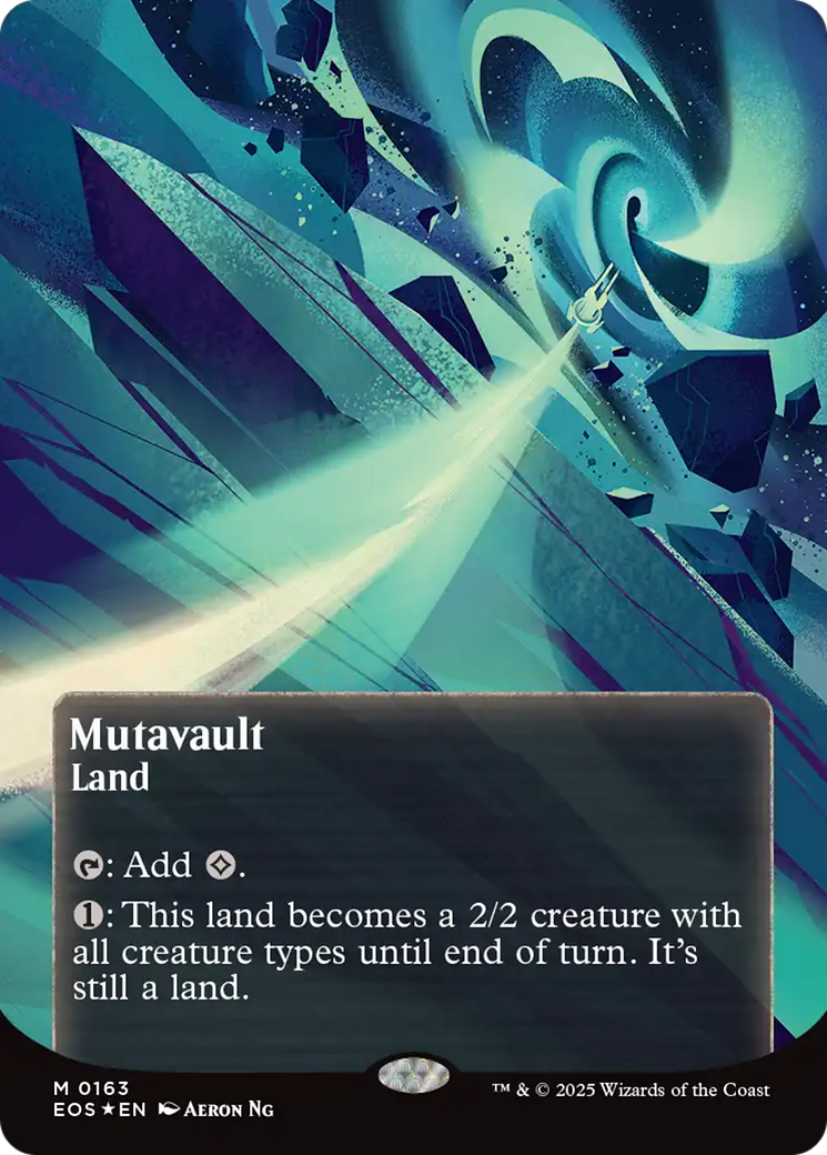 Mutavault (0163) (Borderless) (Galaxy Foil) [Edge of Eternities: Stellar Sights] | Jomio and Rueliete's Cards and Comics