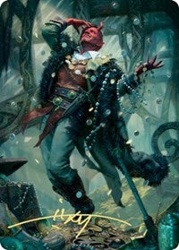 Tibalt, Cosmic Impostor Art Card (Gold-Stamped Signature) [Kaldheim Art Series] | Jomio and Rueliete's Cards and Comics