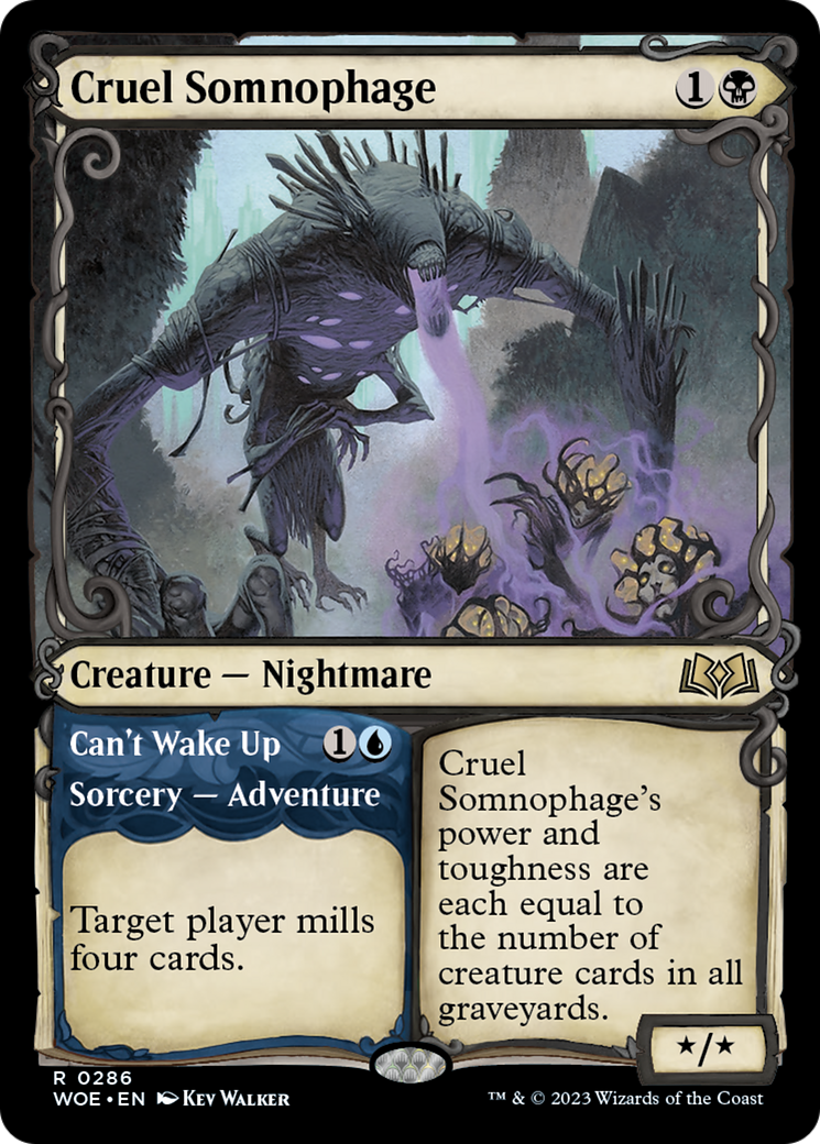 Cruel Somnophage // Can't Wake Up (Showcase) [Wilds of Eldraine] | Jomio and Rueliete's Cards and Comics