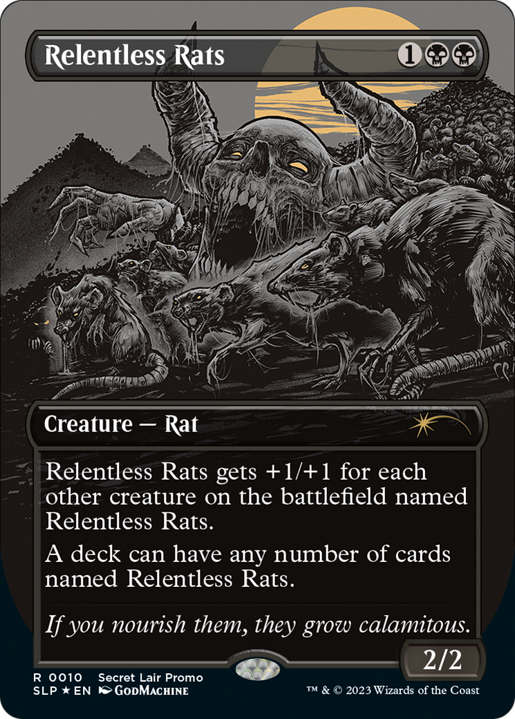 Relentless Rats (Borderless) [Secret Lair Showdown] | Jomio and Rueliete's Cards and Comics
