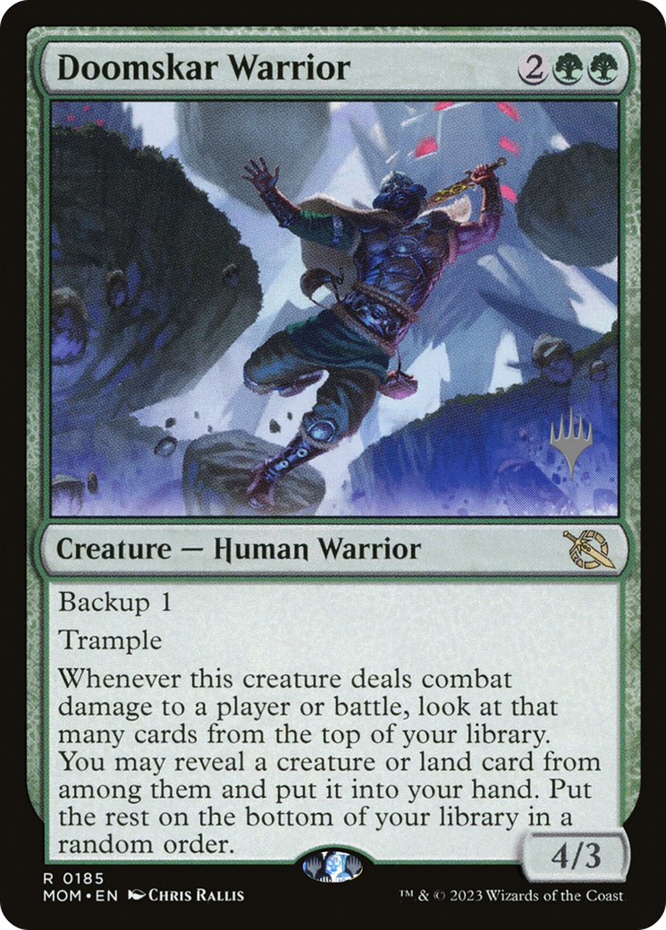 Doomskar Warrior (Promo Pack) [March of the Machine Promos] | Jomio and Rueliete's Cards and Comics