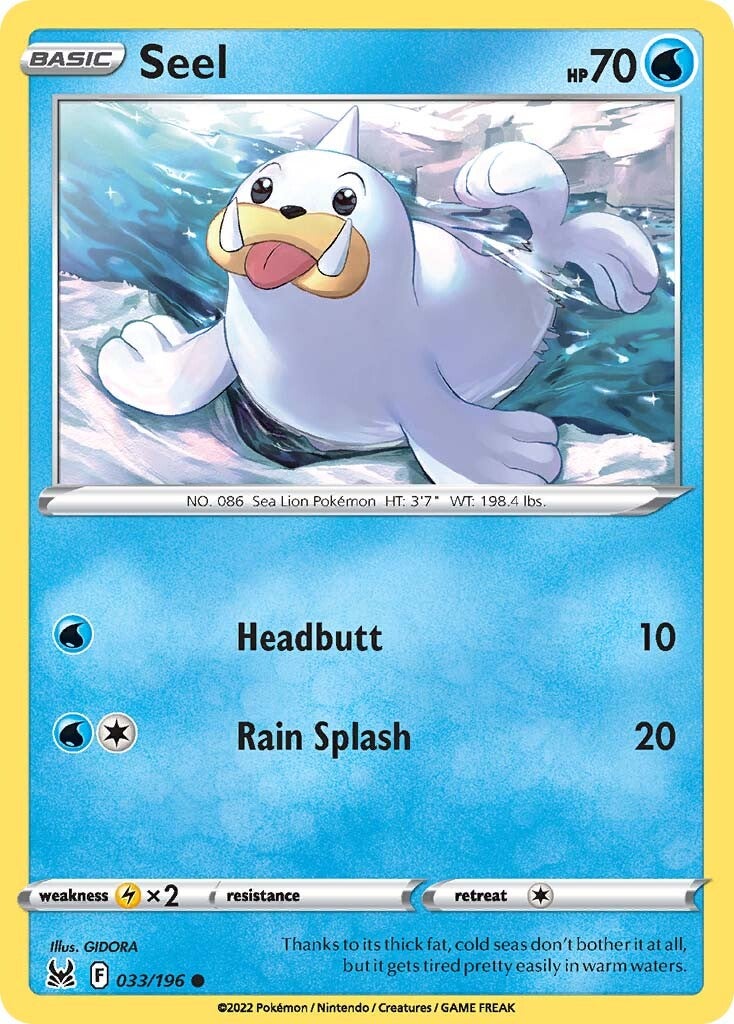 Seel (033/196) [Sword & Shield: Lost Origin] | Jomio and Rueliete's Cards and Comics