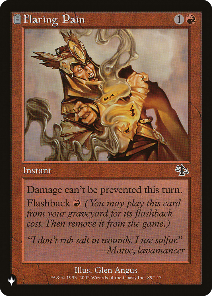 Flaring Pain [The List] | Jomio and Rueliete's Cards and Comics