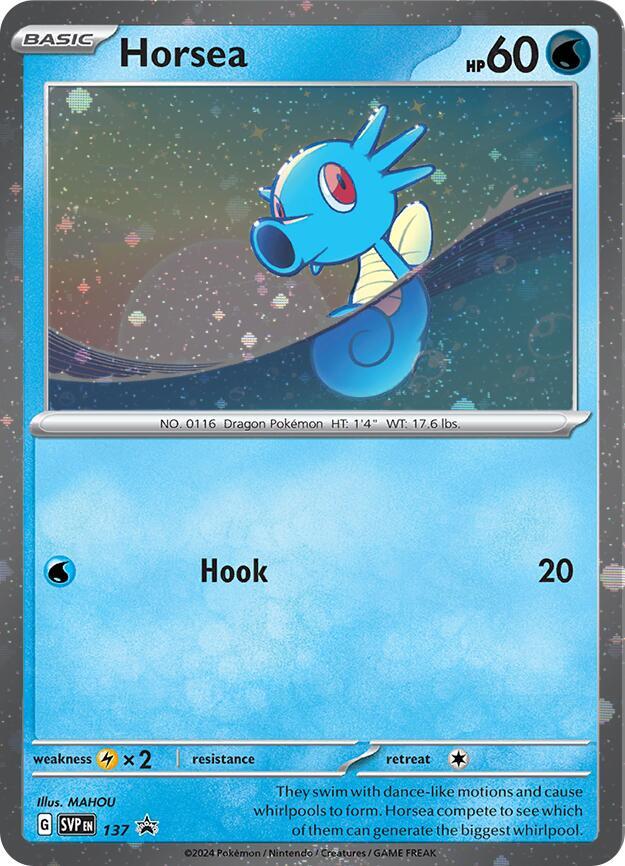 Horsea (SVP137) (Cosmo Holo) [Scarlet & Violet: Black Star Promos] | Jomio and Rueliete's Cards and Comics