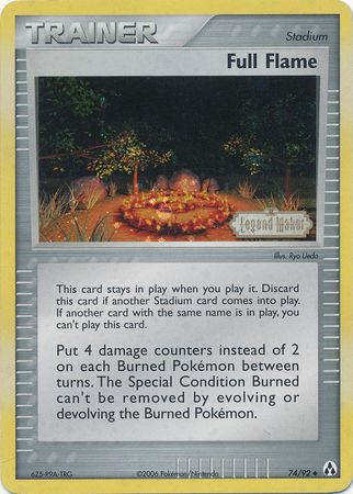Full Flame (74/92) (Stamped) [EX: Legend Maker] | Jomio and Rueliete's Cards and Comics