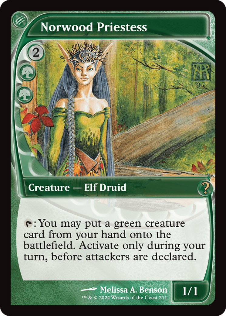 Norwood Priestess (Future Sight) [Mystery Booster 2] | Jomio and Rueliete's Cards and Comics